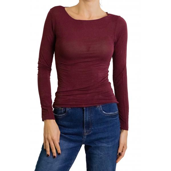 Maglia misto cashmere tinta unita 